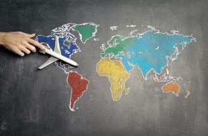 Toy Plane On World Map
